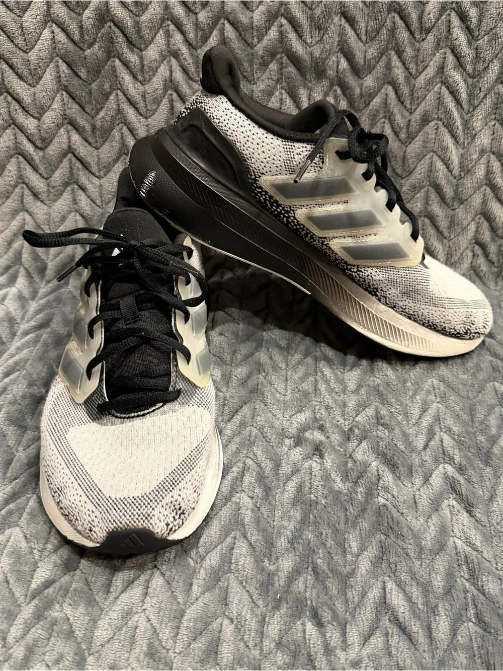 adidas Men’s Black and White Athletic Running Shoes